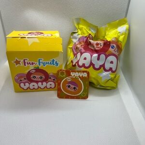 Yaya Fun Fruits plush Toy Set bag charm keychain - orange Liberty